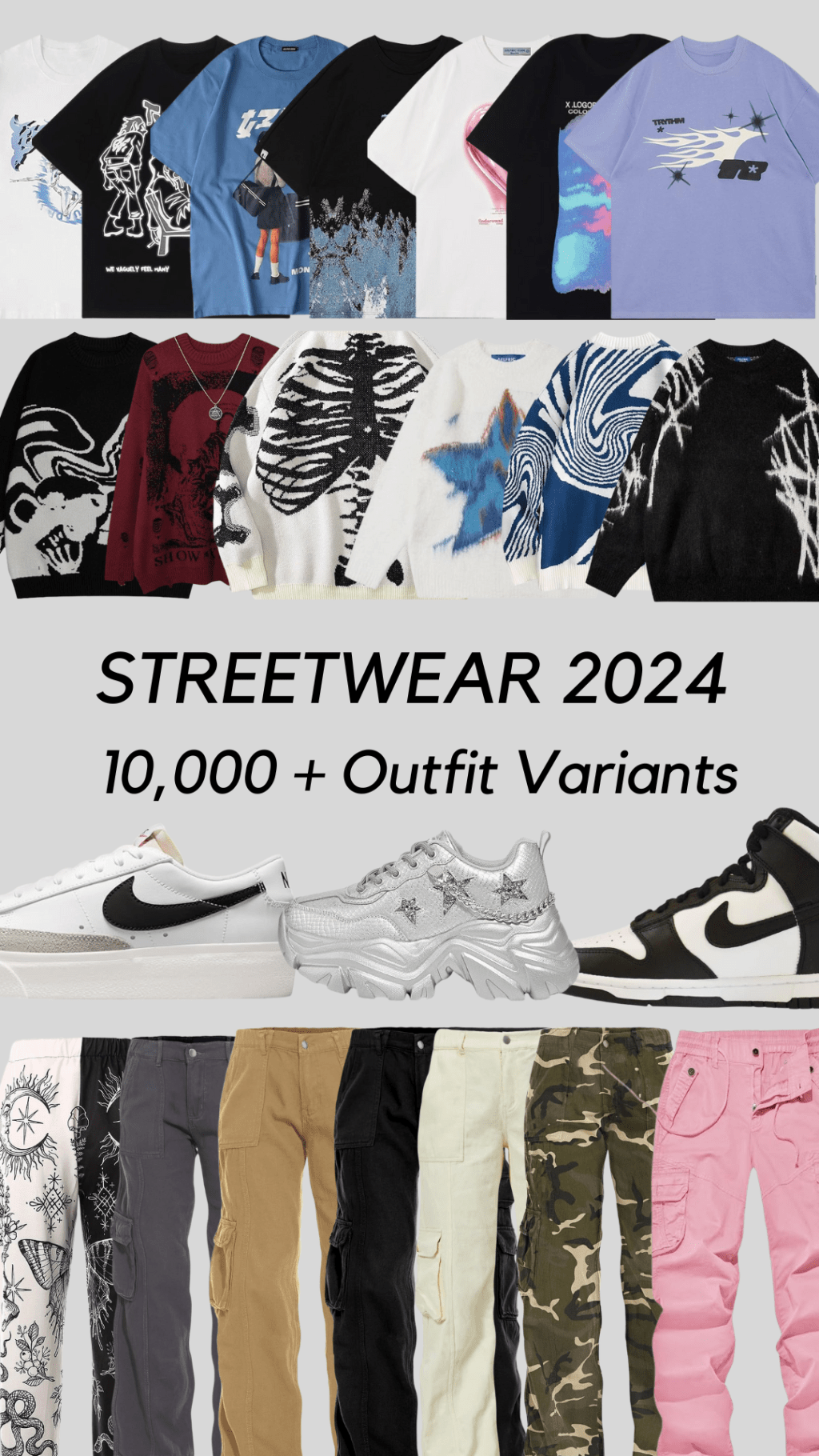 Streetwear 2024: Affordable and Stylish Streetwear/Punk Looks for 2024. 10,000+&nbsp;Variations